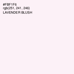#FBF1F6 - Lavender blush Color Image